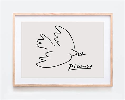 Pablo Picasso Dove Of Peace 1949 Vintage Poster Remake Art Etsy