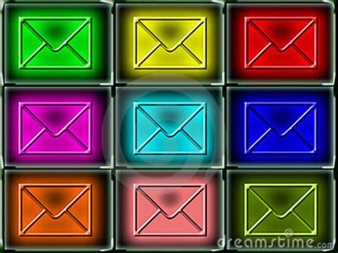 Colorful Mail Envelopes Stock Illustration Illustration Of Symbol