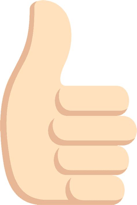 Thumbs Up Emoji Clipart Thumbs Up Emoticon Vector Original Size Png