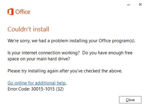 How To Fix Microsoft Office Installation Error 30015 1015 Apps For