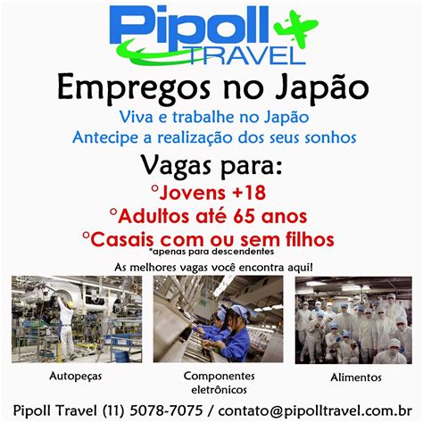 Pipoll Travel Trabalho No Japão Empregos No Japão