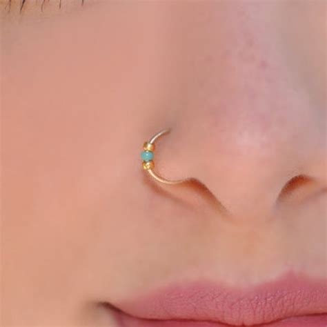 Fake Nose Ring Fake Piercing Fake Ring Nose Gold Filled Etsy