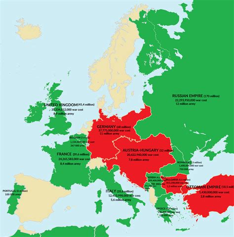 Europe During Ww1 Map Secretmuseum Gambaran