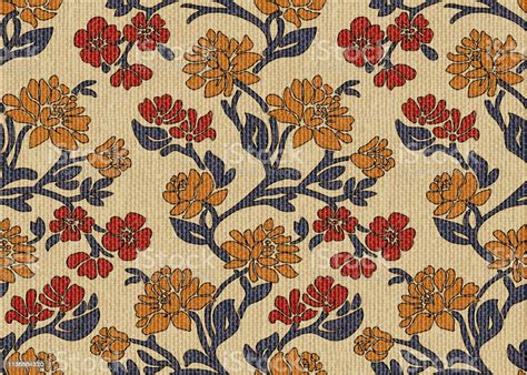 Vector Vintage Floral Upholstery Fabric Seamless Pattern