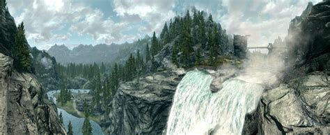Pin By Samuel Ball On Game Environment Skyrim Panorama Landscape
