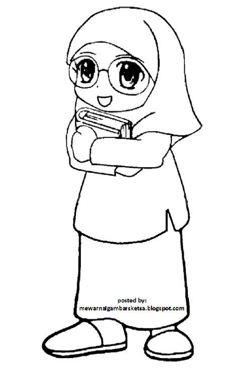 This picture was ranked 12 by bing for keyword gambar doraemon hitam putih, you will find this result at bing.com. Mewarnai Gambar: Mewarnai Gambar Sketsa Kartun Anak Muslimah 144