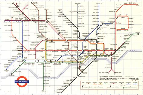 1968 Diagram Of Lines Garbut London Underground Tube Map London Tube