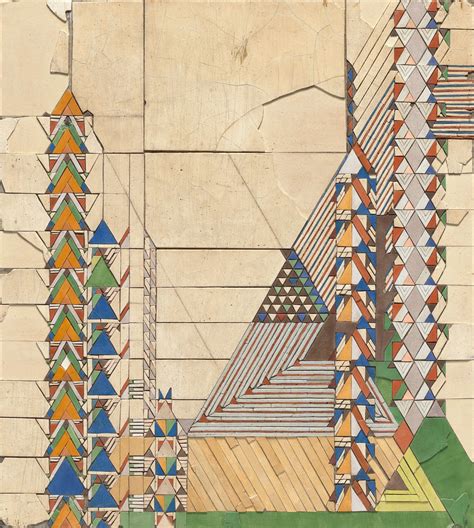 Frank Lloyd Wright Triangles In Colorseptember C 1929 Tile Mosaic