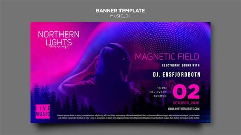 Free Psd Music Dj Banner Template Theme