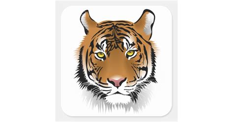 Tiger Face Art Stickers Zazzle