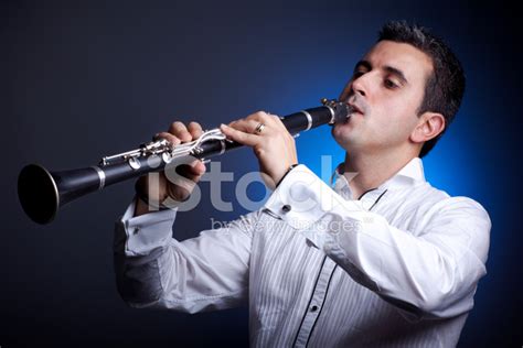 Man Playing Clarinet Stock Photo Royalty Free Freeimages