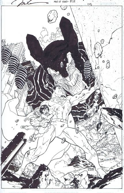 Jim Lee Man Of Steel 119 Cover Original Comic Art Community