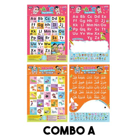 Ana Muslim Combo A Poster 2 Poster Abc 2 Poster Haiwan Shopee