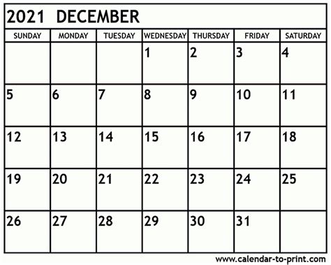 December 2021 Planning Calendar Printables Free Blank