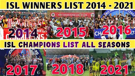Isl Winners List All Seasonsisl Champions List From Season 1to Season