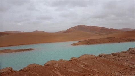 Amazing Padang Pasir Di Saudi Ini Berubah Menjadi Danau