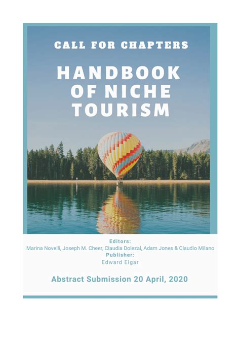 Pdf Handbook Of Niche Tourism Call For Chapters