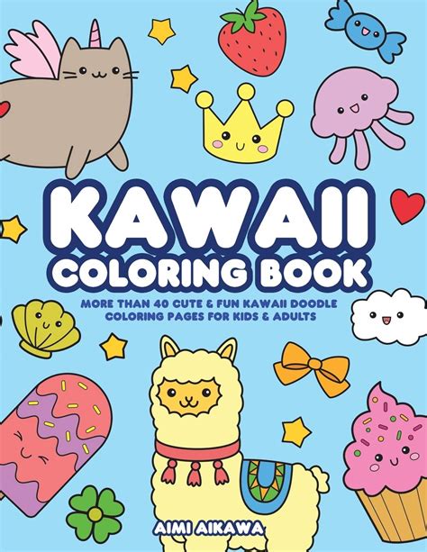 Buy Kawaii Coloring Book More Than 40 Cute And Fun Kawaii Doodle