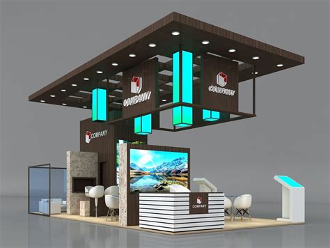 Booth Exhibition Stand Stall 10x5m Height 500 Cm 4 Side 3d
