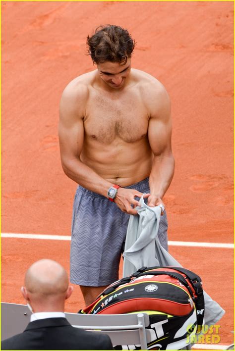 Rafael Nadal Goes Shirtless At French Open Strolls With Girlfriend