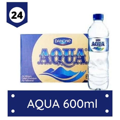 Jual Aqua Air Mineral 600ml Botol Aqua 600ml Air Minum 1 Dus Isi 24
