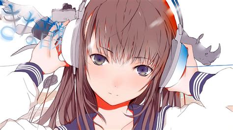 Hd Wallpaper Anime Girls Headphones Original Characters Woman Anime