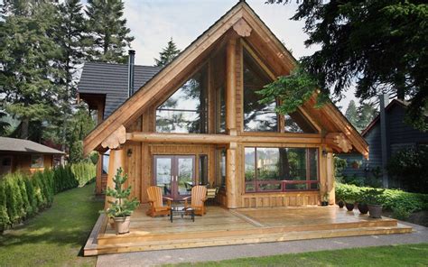 And, look at that view. Gibsons Post and Beam - West Coast Log Homes