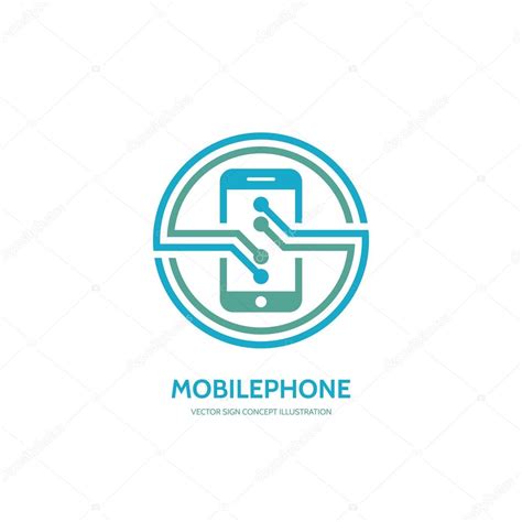 Mobile Phone Vector Logo Concept Illustration Smarthone Vector Logo