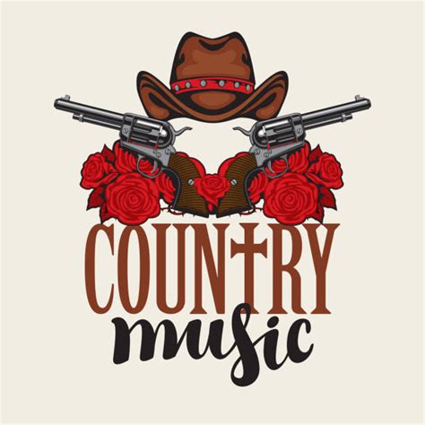 Cowboy Hat Hat Country And Western Music Vector Illustrations Royalty