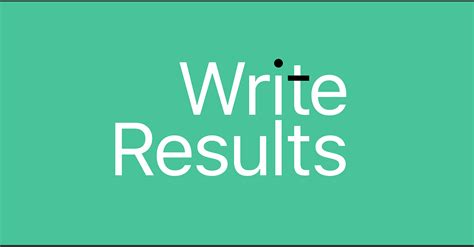 Contact Us Write Results
