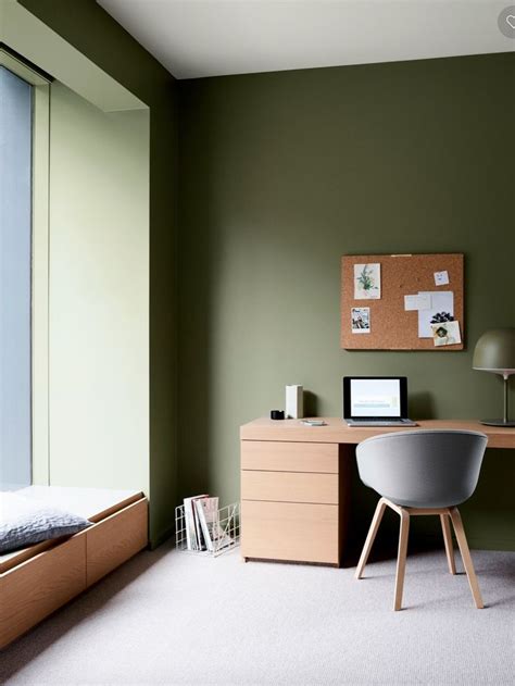Dulux Olive Leaf Paint Green Walls Living Room Living