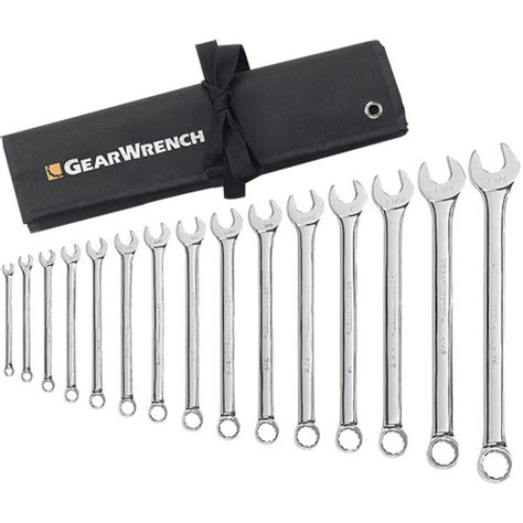 Gearwrench 15 Piece 12 Point Long Pattern Combination Wrench Set W
