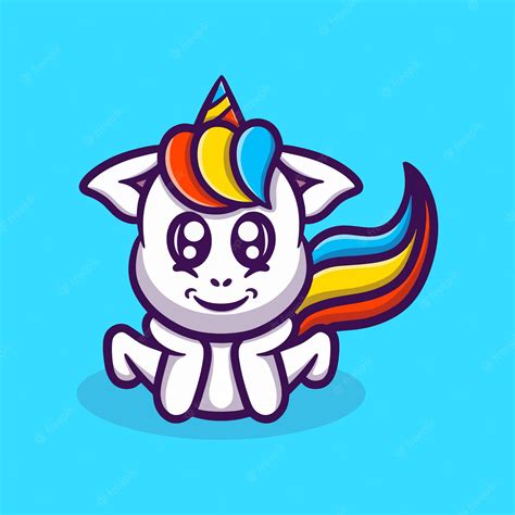 Premium Vector Cute Unicorn Vector Icon Illustration