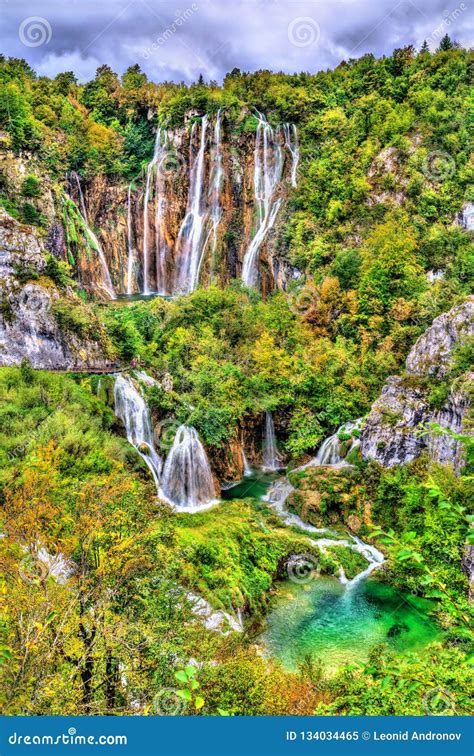 The Veliki Slap Waterfall In Plitvice Lakes National Park Croatia