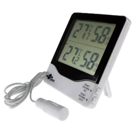 Gmm 2 Channels Indoor And Outdoor Hygro Thermometer With Sensor Probe