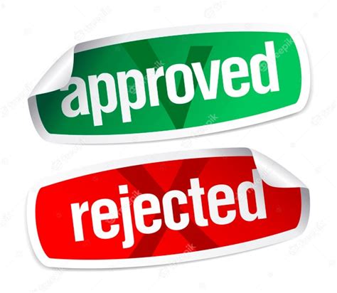 Premium Vector Approved And Rejected Stickers