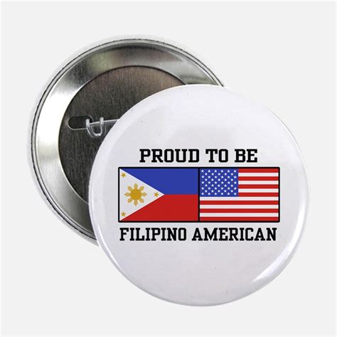 Filipino American Flag Button Filipino American Flag Buttons Pins