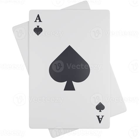 3d Icon Illustration Black Spades Card 20575872 Png