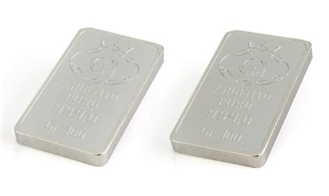 Set Of 2 Bullions Weighing 100 G Of Fine Silver Glossy Catawiki