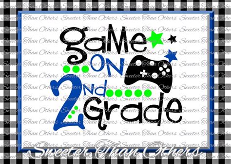 Second Grade Svg 2nd Grade Game On Cut File