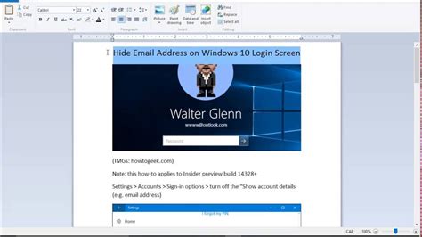 Hide Email Address And Other Personal Info On Windows 10 Login Screen