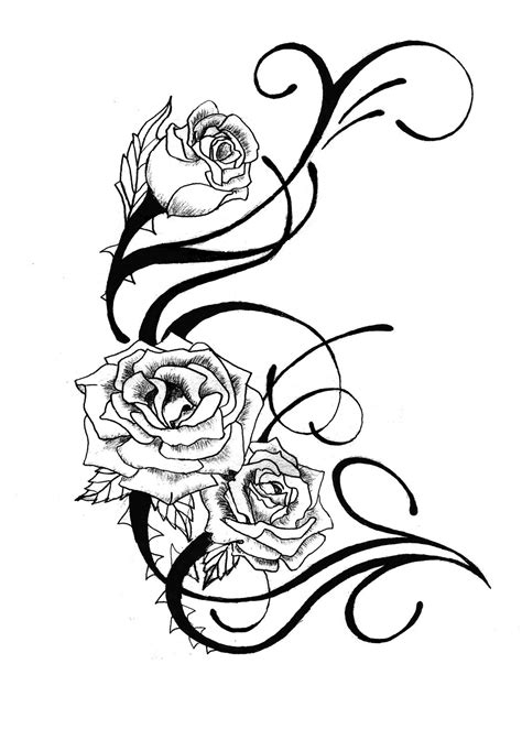 Detailed Rose Drawing Free Download On Clipartmag