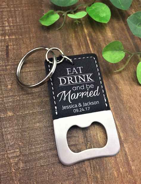 Personalized Bottle Opener Keychain Wedding Favor Etsy