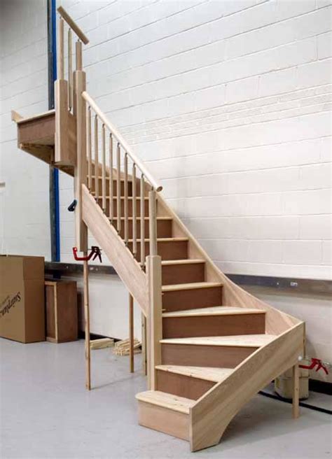 The system is composed of a set of prefabricated components (steps, modules, railing, balusters, etc.) assembled together to form a winder staircase. Winder Staircases / birgit.jpg The Birgit Style