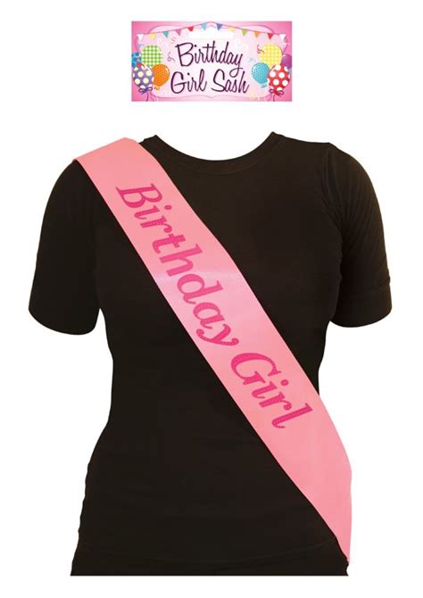 Birthday Girl Sash Pink Henbrandt Ltd