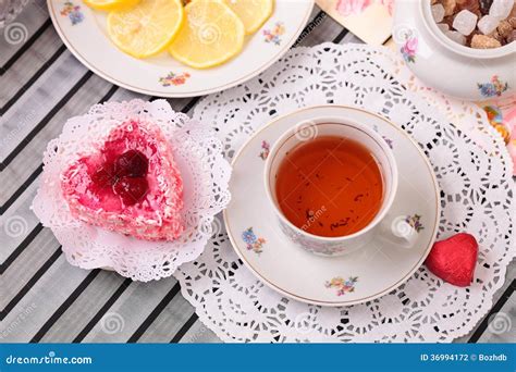 Warm Cup Of Tea And Sweets Stock Photo Image Of Relax 36994172