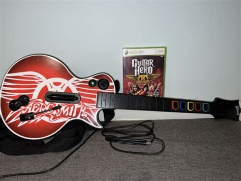 Xbox 360 Guitar Hero Kiosk Demo Guitar Aerosmith Gibson Les Paul W Sealed Game Ebay