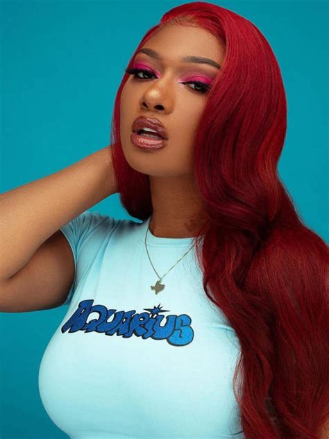 Download Megan Thee Stallion Red Hair Wallpaper