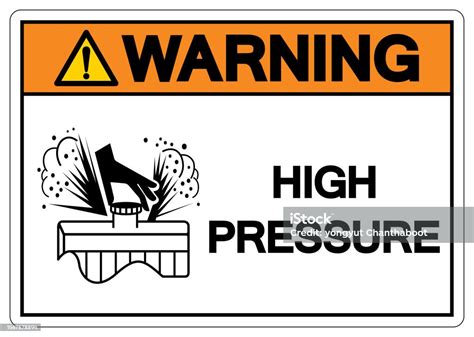Warning High Pressure Symbol Sign Vector Illustration Isolate On White