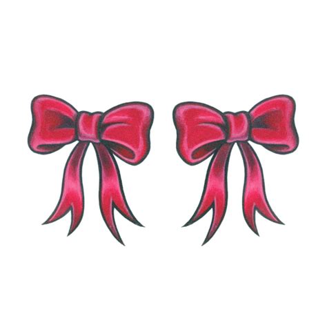 Red Bow Tie Tattoo Set Of 2 Bow Tattoo Bow Tattoo Designs Bow Tie Tattoo